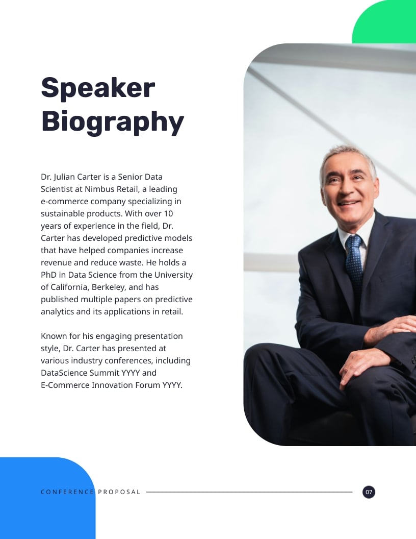 E Commerce Conference Proposal Template - Slide 7 E Commerce Conference Proposal Template - Slide 7