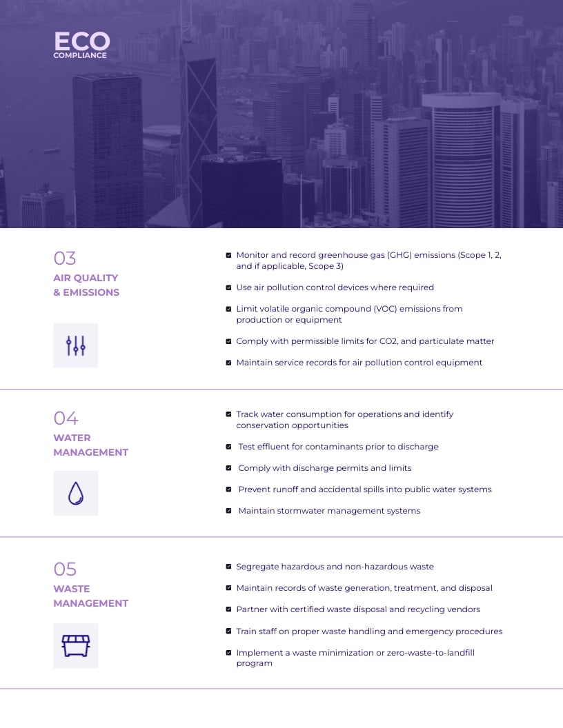 Eco Compliance Checklist Template | Visme
