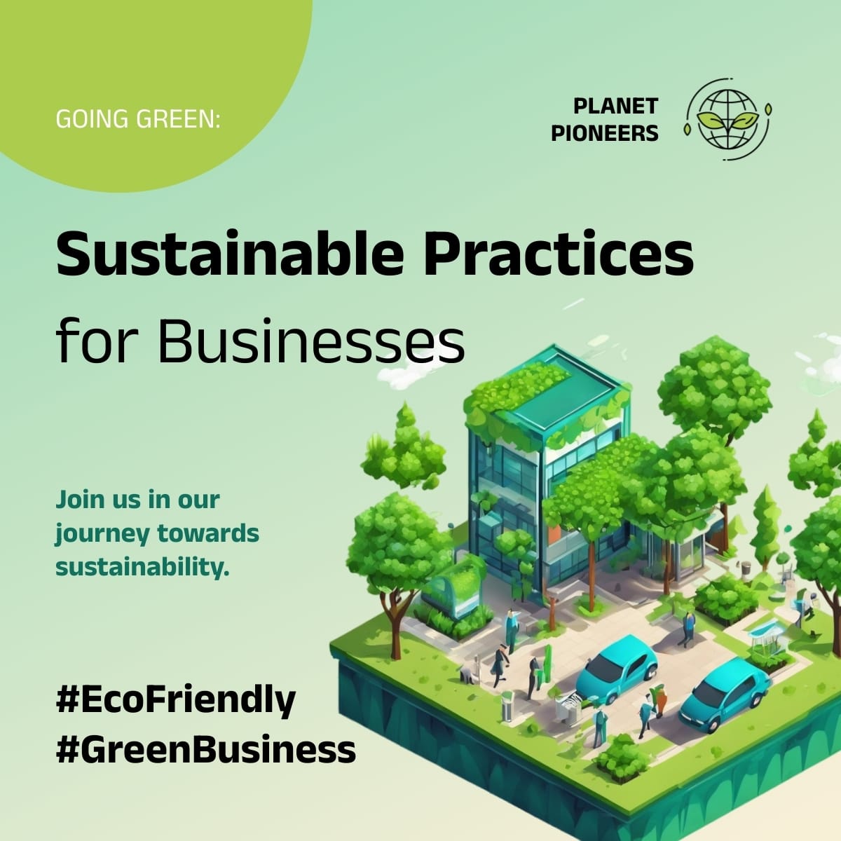 Eco-Friendly Practices Linkedin Post Template