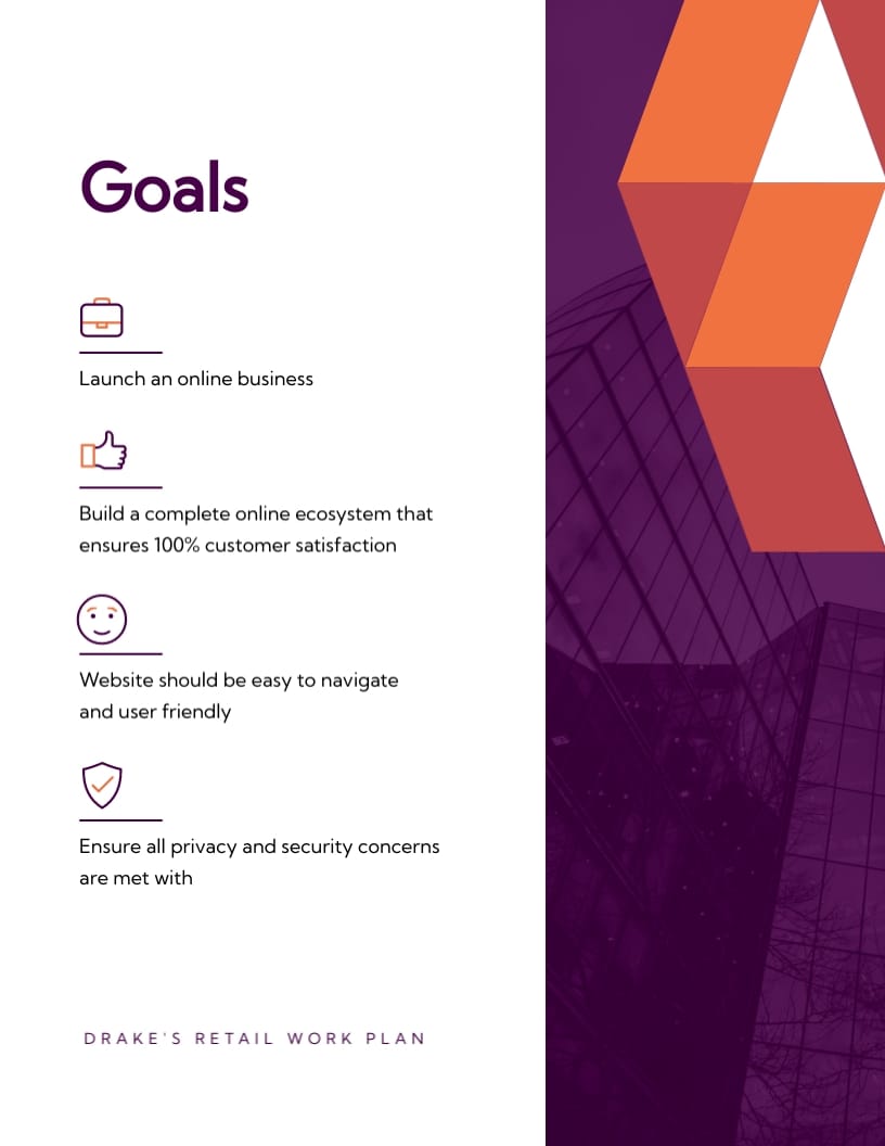 E-commerce Business Owner Work Plan Template - Slide 4 E-commerce Business Owner Work Plan Template - Slide 4