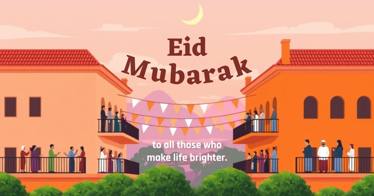 Editable Eid Mubarak Facebook Post