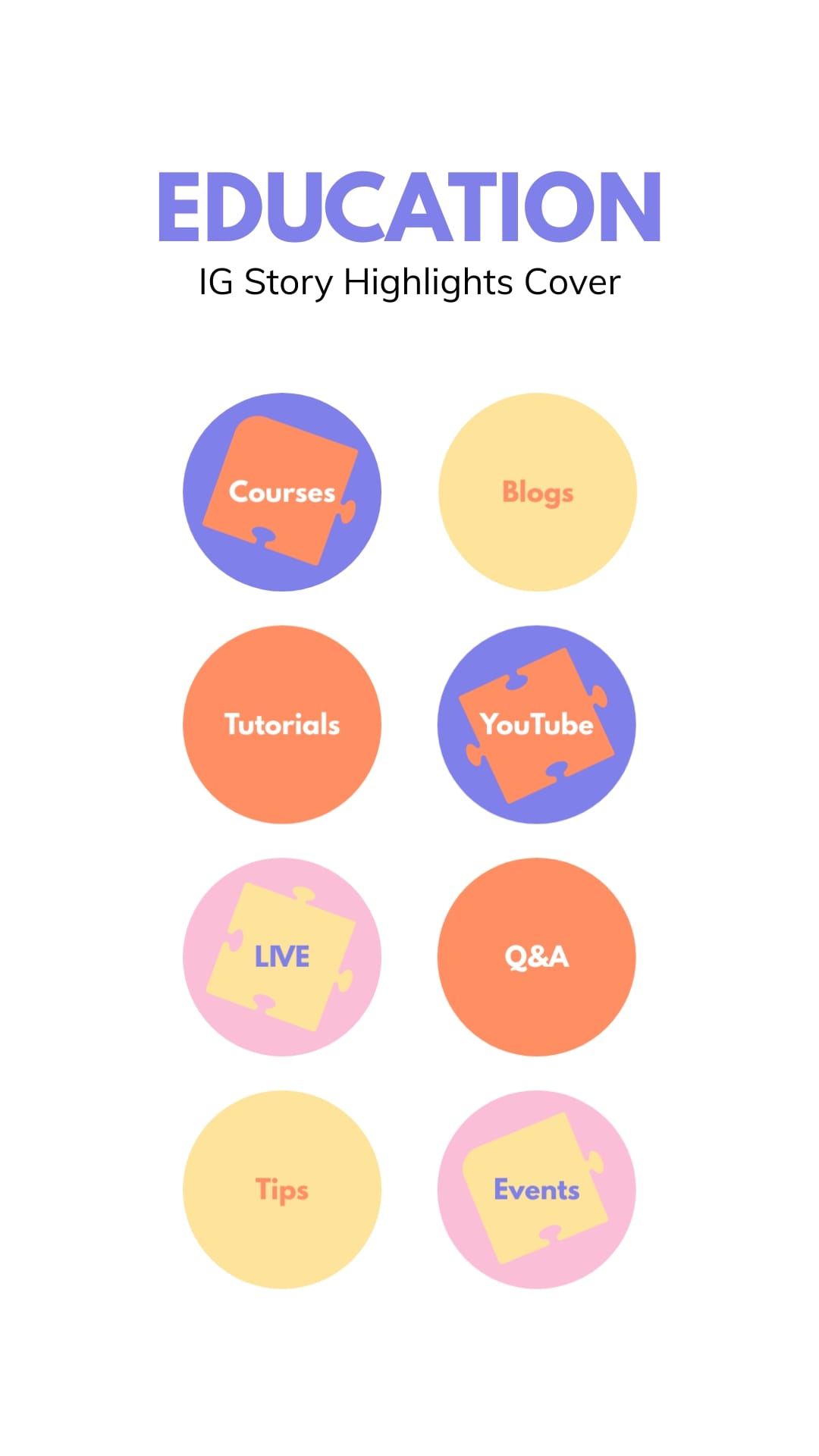 Education IG Story Highlights Cover Template