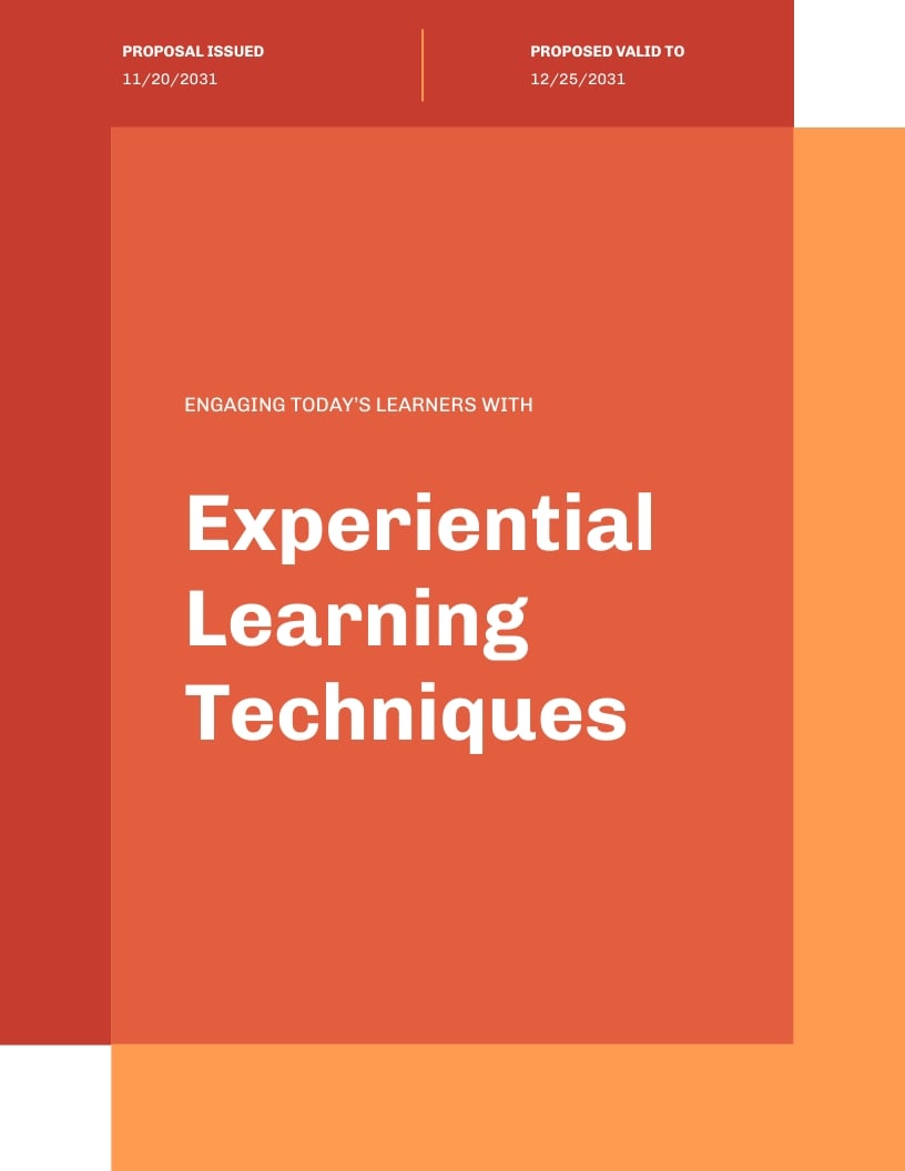 Educational Conference Proposal Example Template