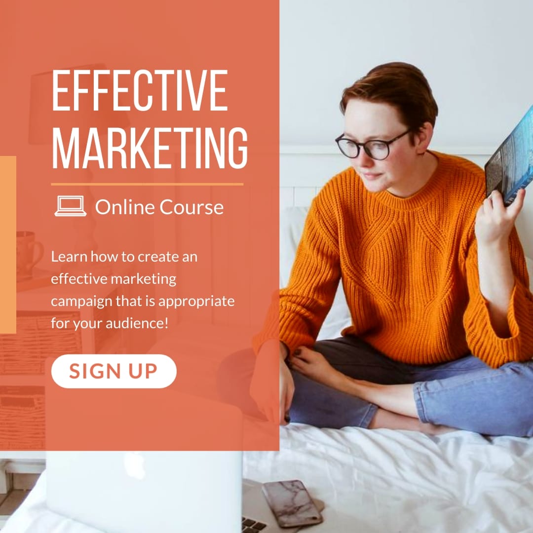Effective Marketing Course Animated Square Template