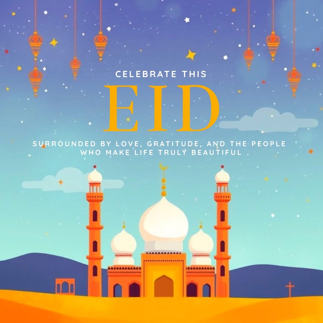 Eid Mubarak Card Instagram Post Template