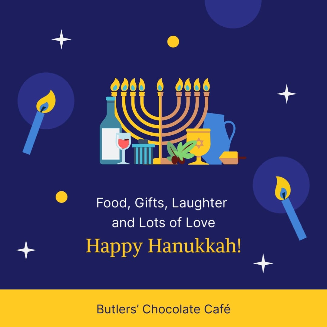 Animated Elegant Hanukkah Greeting Card Square Template