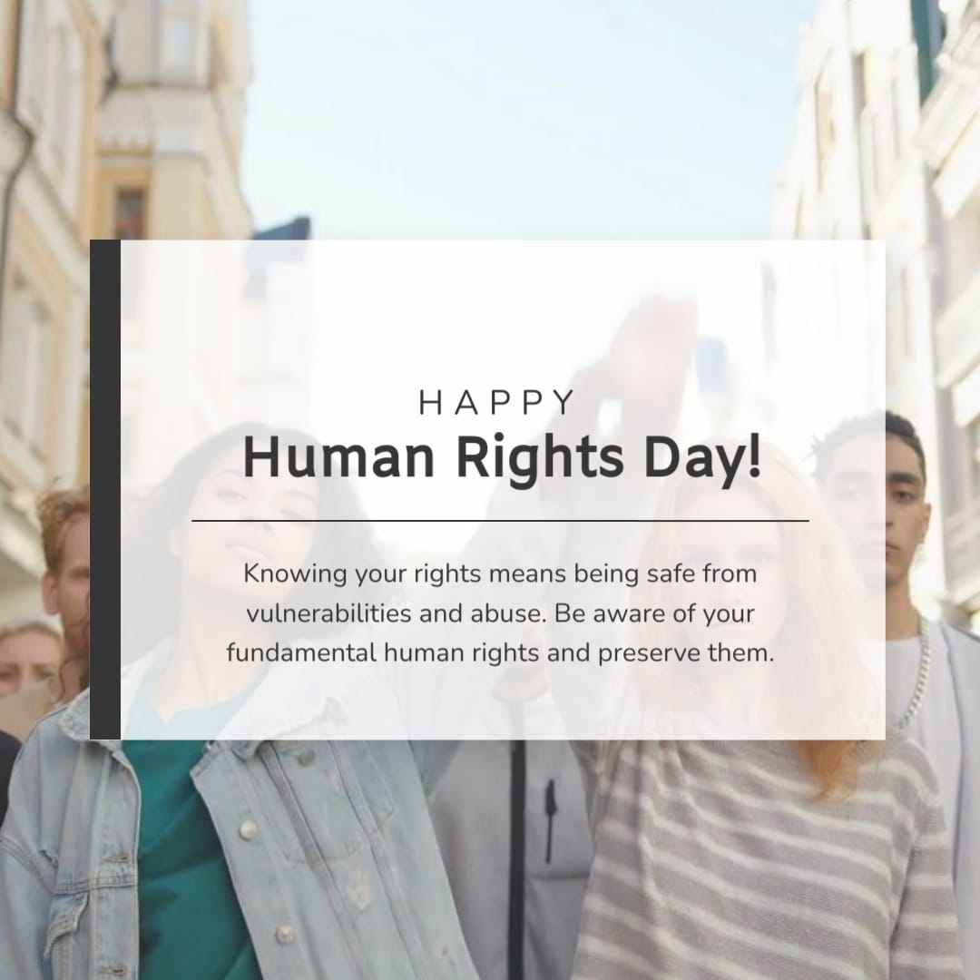 Elegant Human Rights Day Greeting Card Square Template