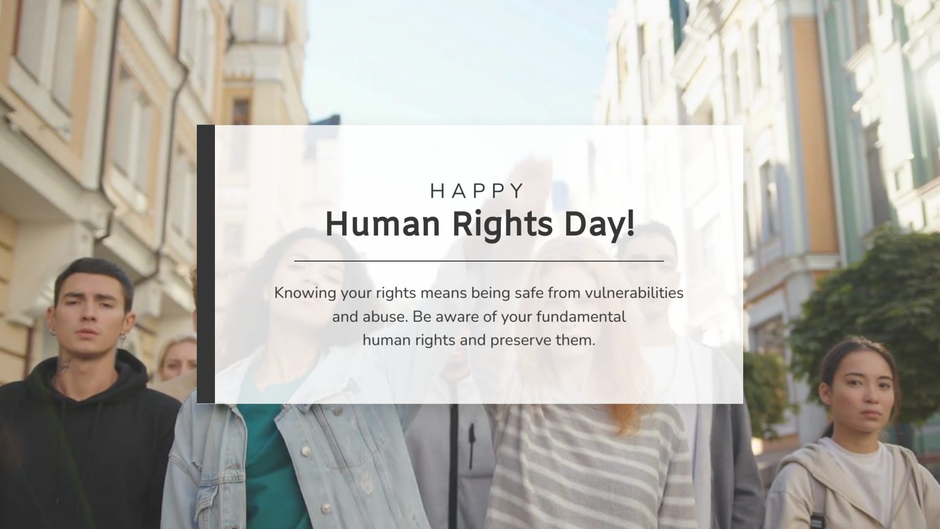 Elegant Human Rights Day Greeting Card Template