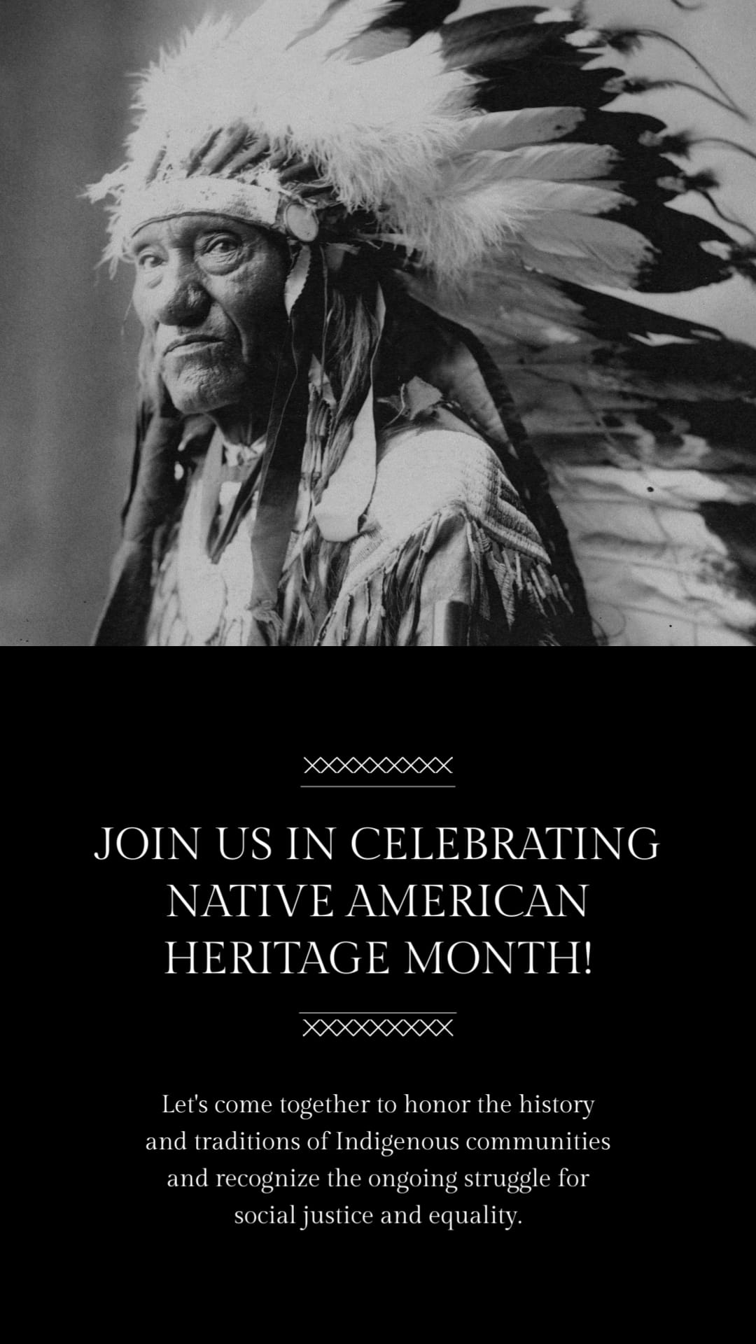Elegant National American Heritage Greeting Card Vertical Template