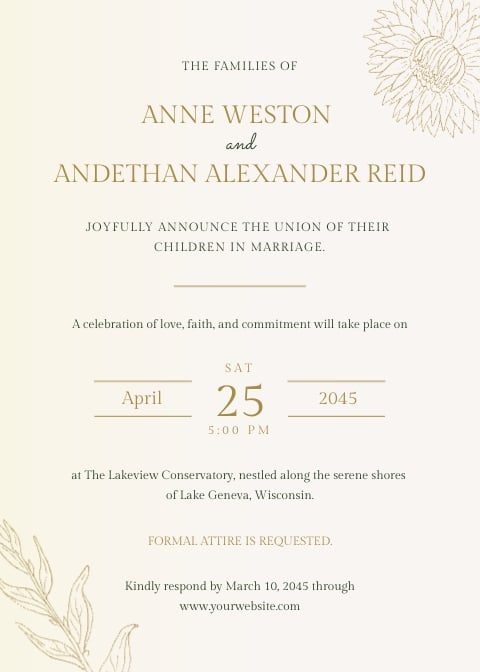 Elegant Wedding Invitation Template