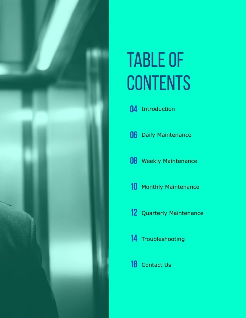Elevator Instruction Manual Template - Slide 3 Elevator Instruction Manual Template - Slide 3