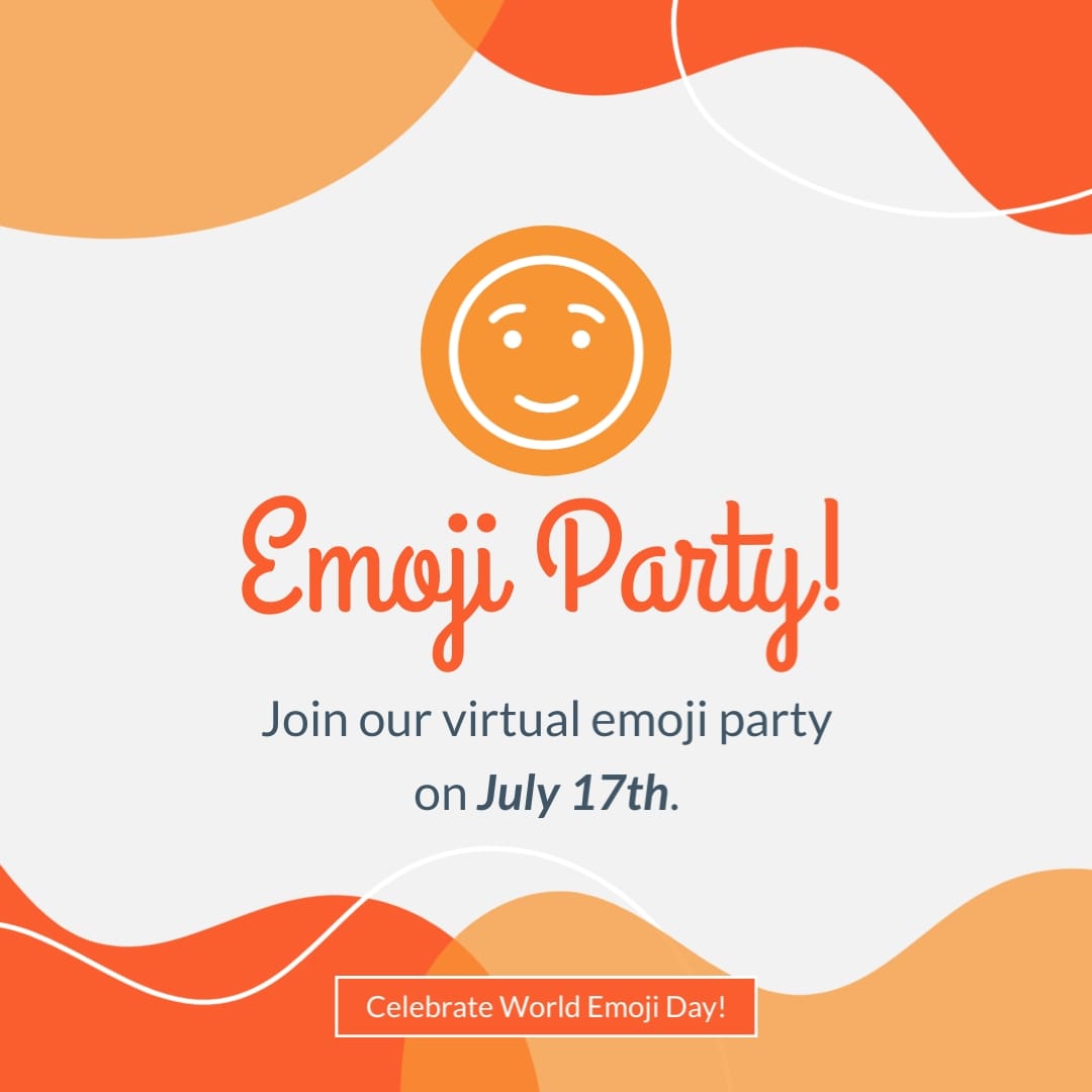 Emoji Party Animated Square Template