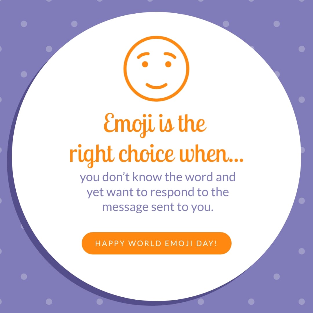 Emoji is the Right Choice Animated Square Template