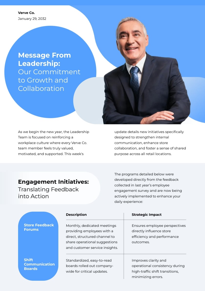 Employee Engagement Newsletter Template