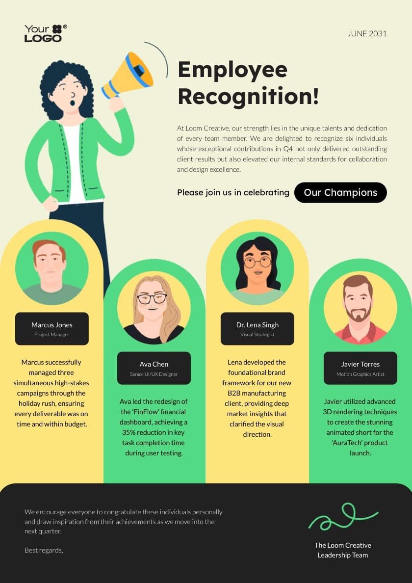 Employee Recognition Newsletter Template