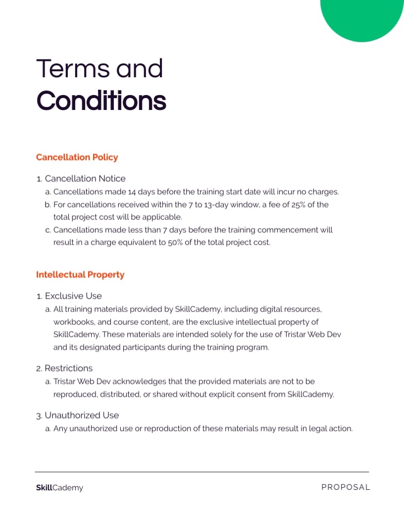 Employee Training Proposal Template - Slide 7 Employee Training Proposal Template - Slide 7