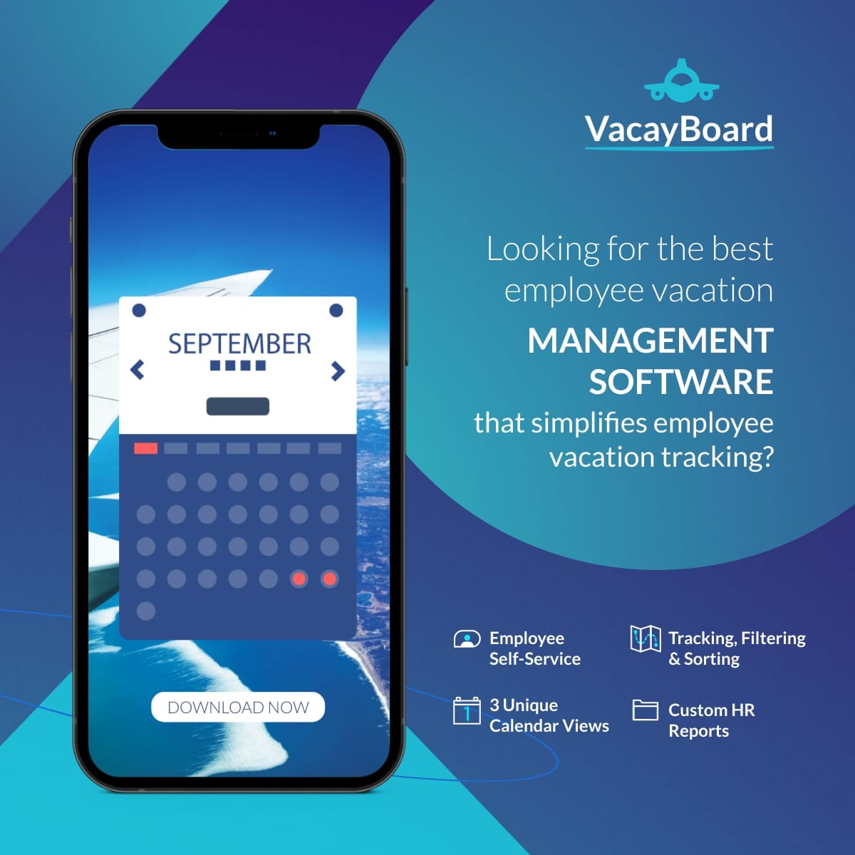 Employee Vacation Management Software LinkedIn Post Template