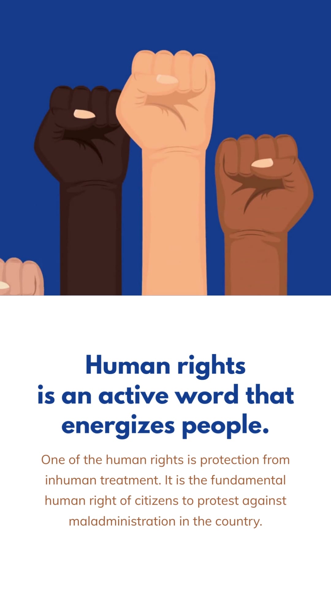 Energizing Human Rights Day Greeting Card Vertical Template