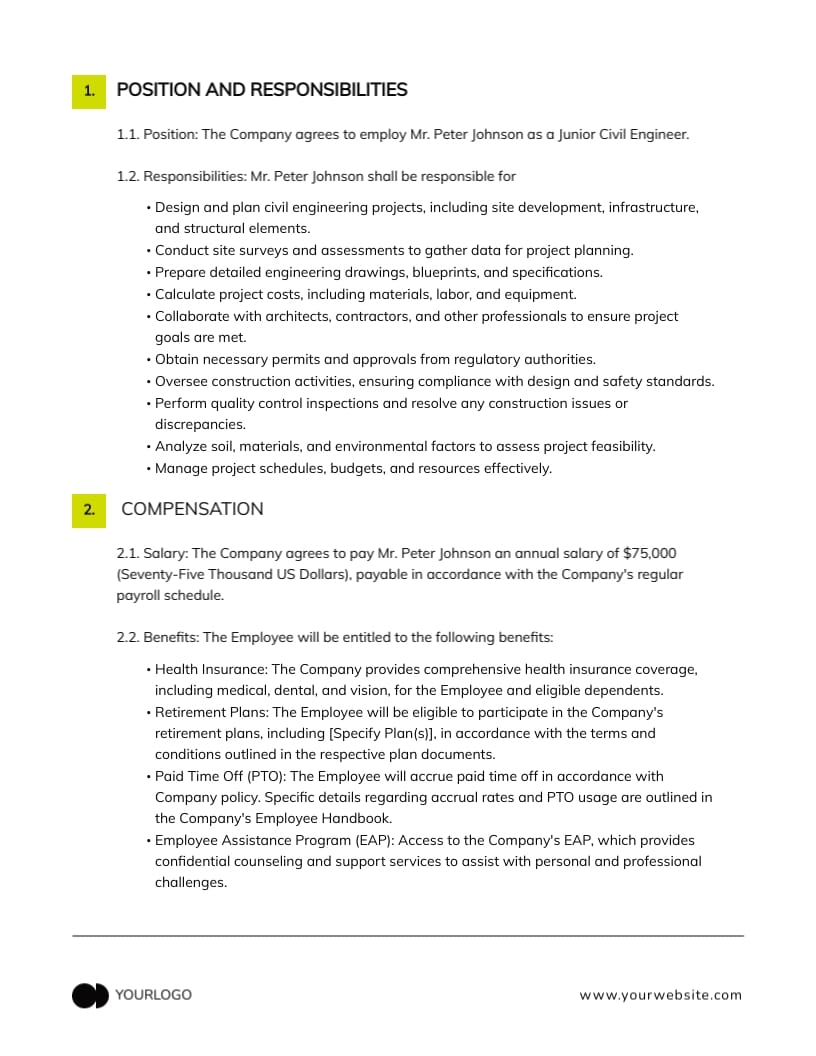 Engineering New Hire Contract Template - Slide 2 Engineering New Hire Contract Template - Slide 2