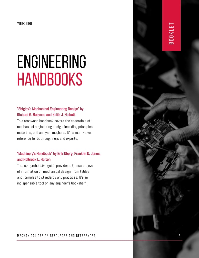 Engineering Resources Booklet Template | Visme