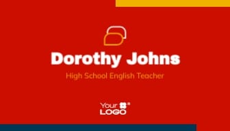 English Teacher Business Card Template