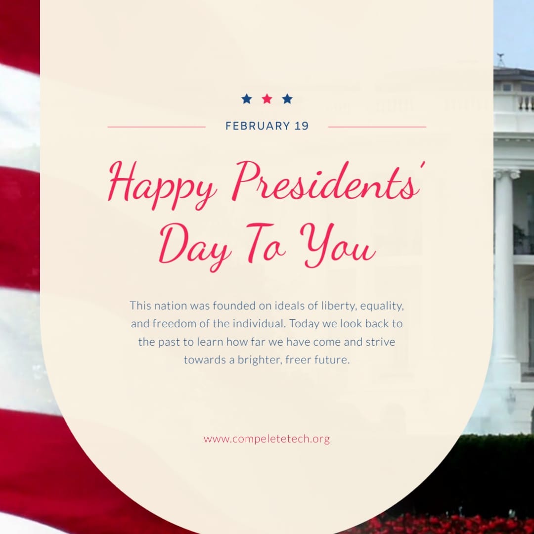 Enterprise Presidents Day Greeting Card Square Template