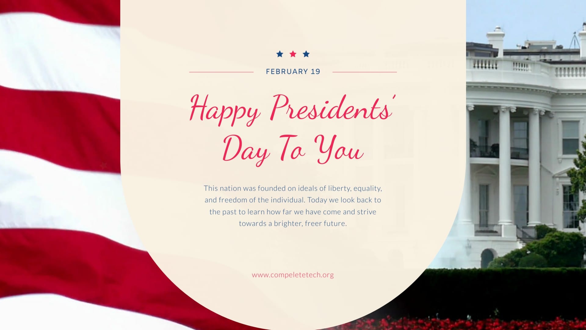 Enterprise Presidents Day Greeting Card Template