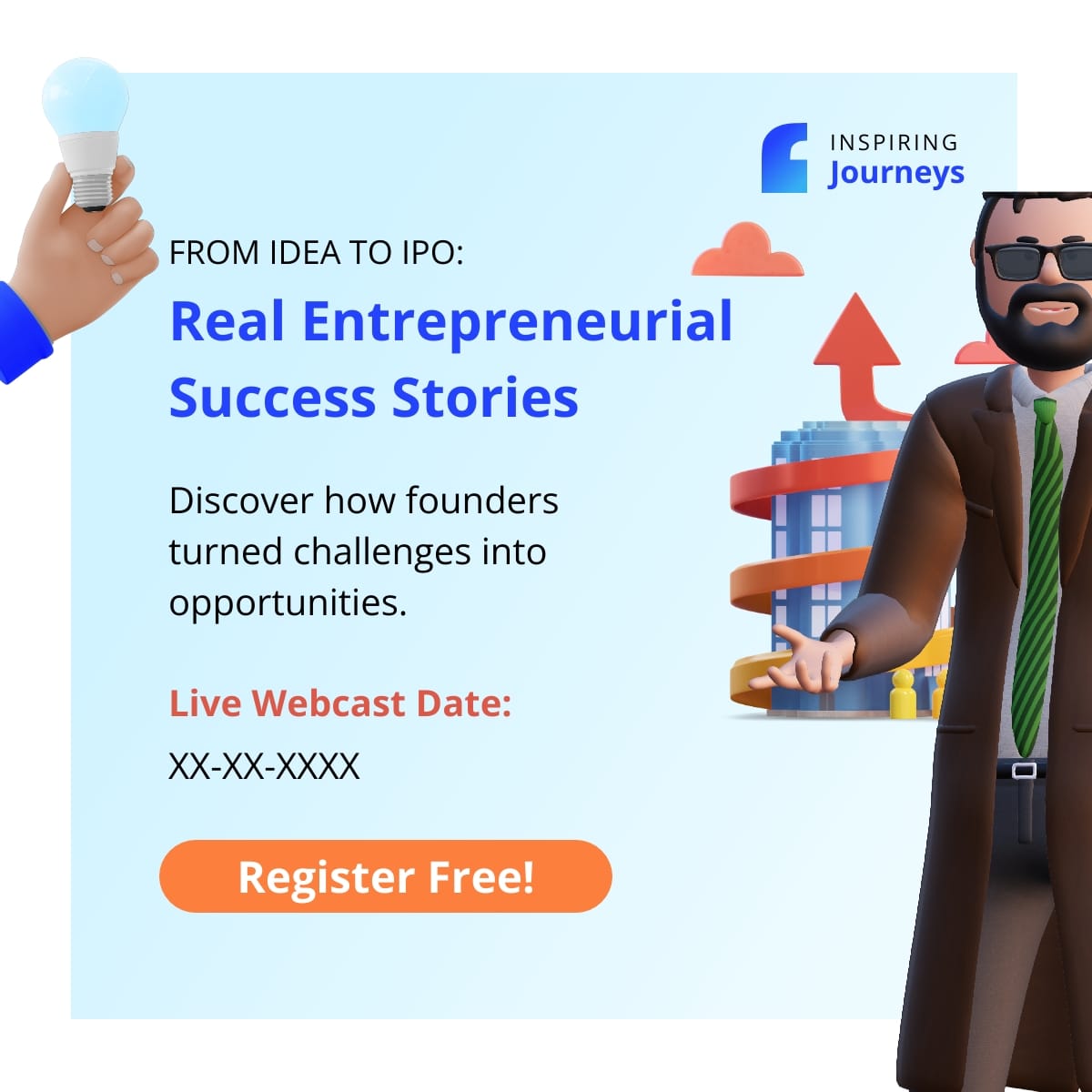 Entrepreneurial Success Stories LinkedIn Post Template