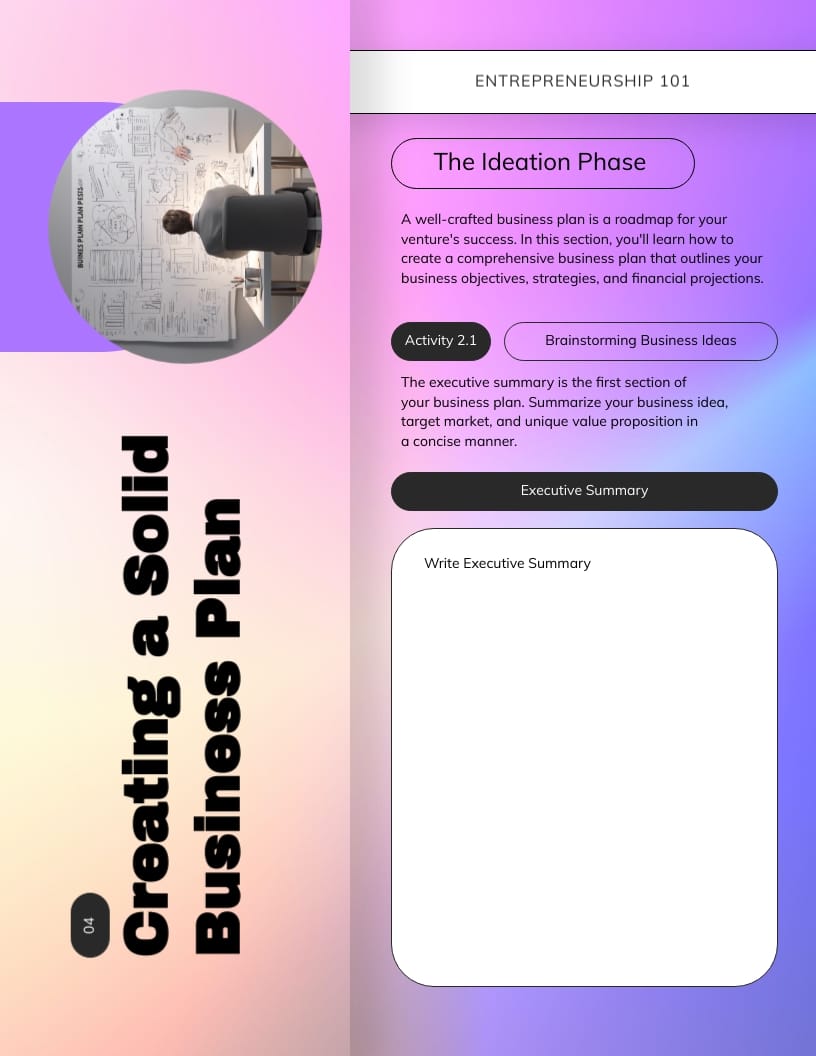 Entrepreneurship Workbook Template - Slide 10 Entrepreneurship Workbook Template - Slide 10