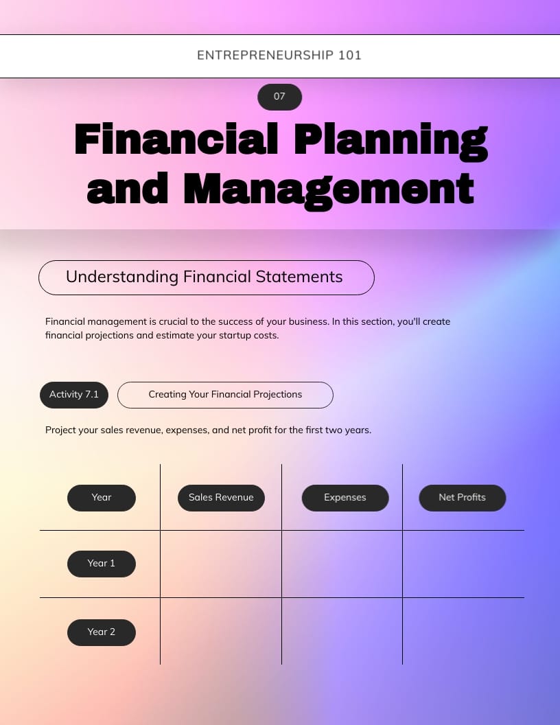 Entrepreneurship Workbook Template - Slide 15 Entrepreneurship Workbook Template - Slide 15