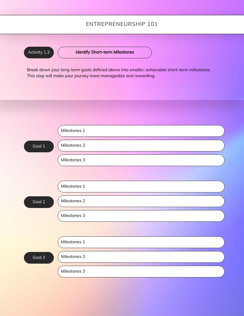 Entrepreneurship Workbook Template - Slide 5 Entrepreneurship Workbook Template - Slide 5