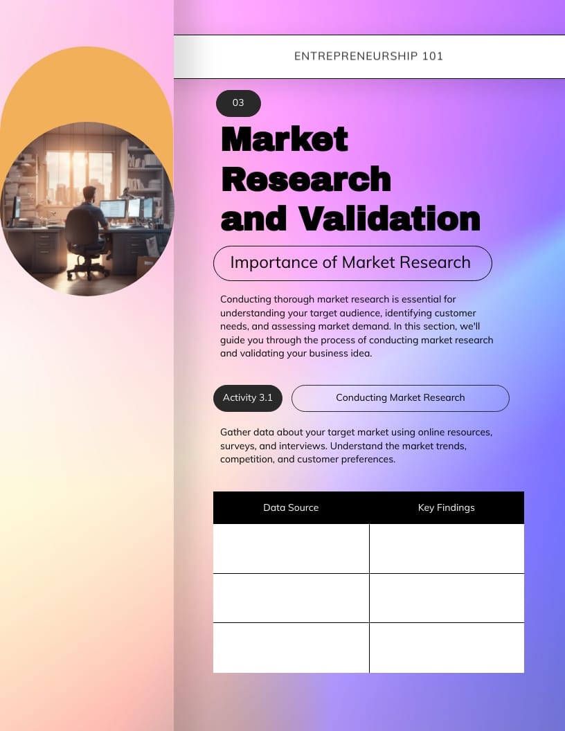 Entrepreneurship Workbook Template - Slide 8 Entrepreneurship Workbook Template - Slide 8