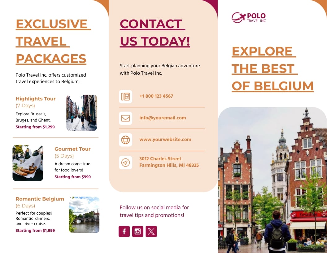 Europe Travel Brochure Template