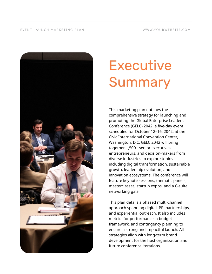 Event Launch Marketing Plan Template - Slide 3 Event Launch Marketing Plan Template - Slide 3