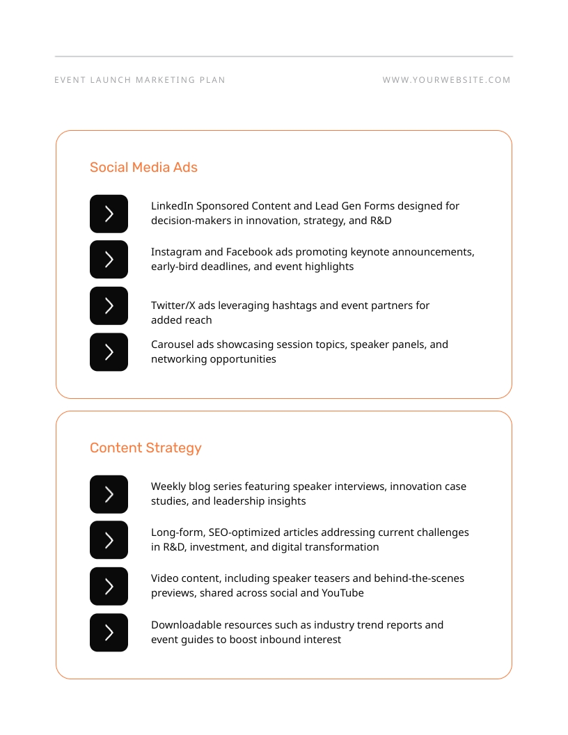 Event Launch Marketing Plan Template - Slide 7 Event Launch Marketing Plan Template - Slide 7