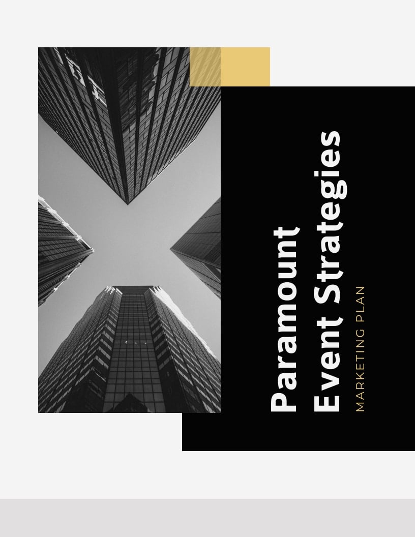 Event Management Marketing Plan Template