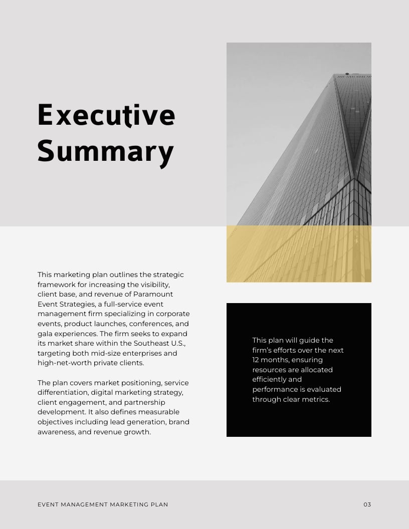 Event Management Marketing Plan Template | Visme