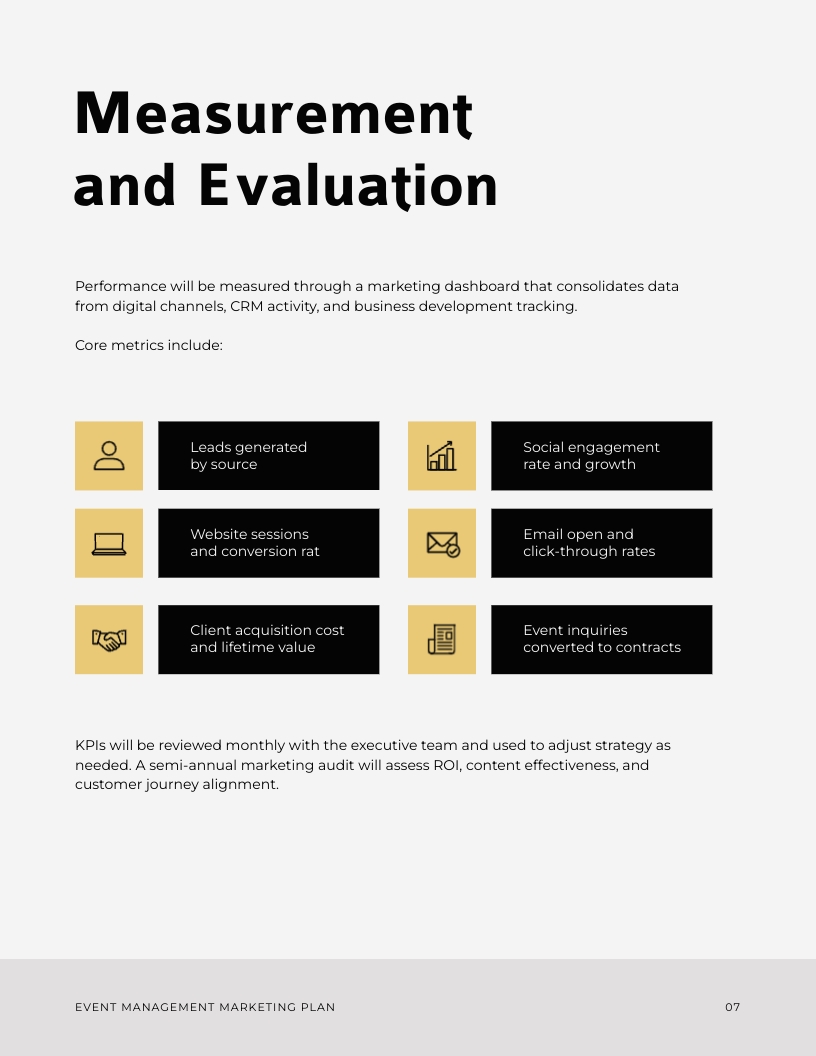 Event Management Marketing Plan Template | Visme