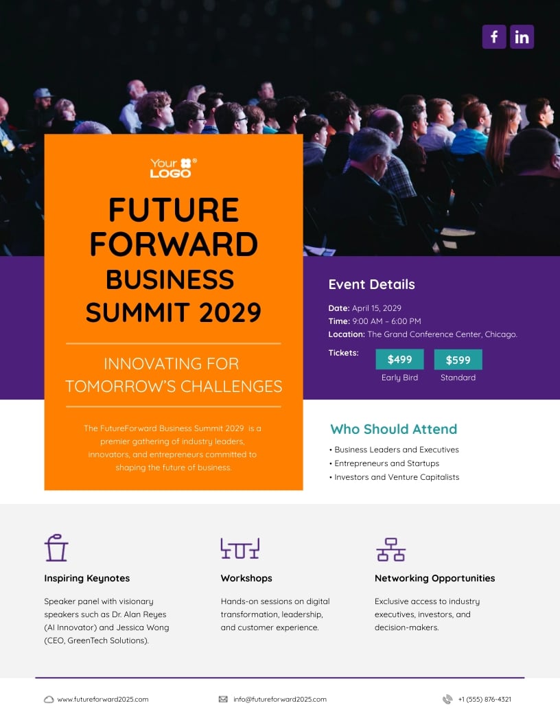 Event One Pager Template