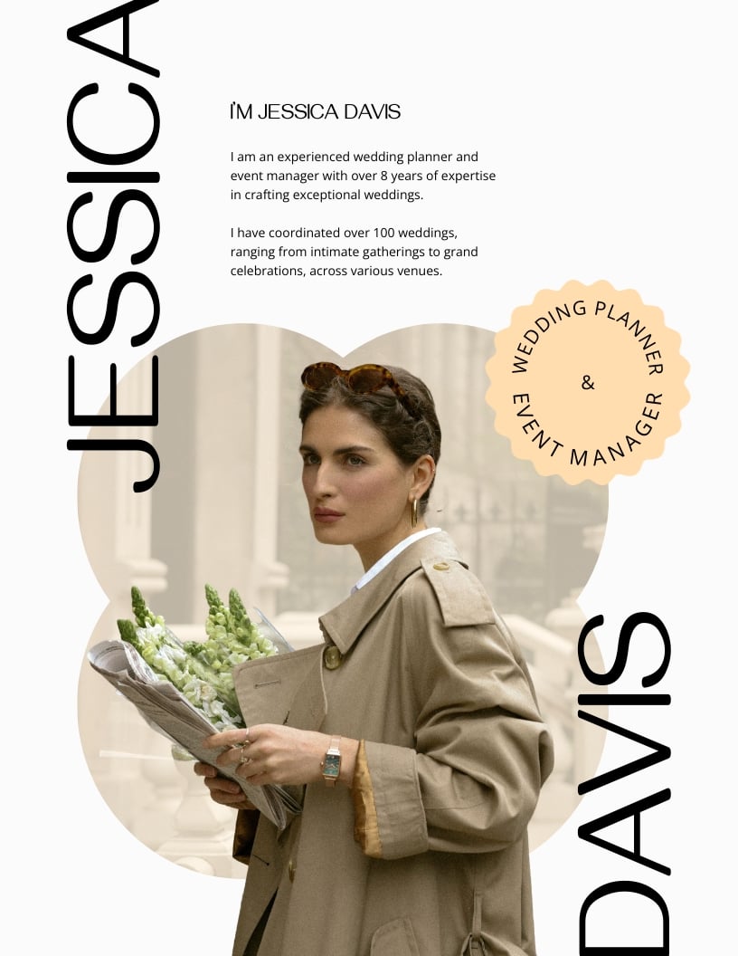 Event Planner Portfolio Template - Slide 3 Event Planner Portfolio Template - Slide 3