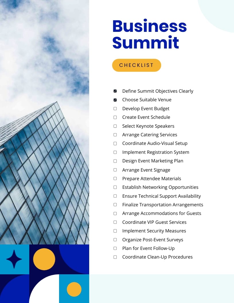 Event Planning Checklist Template