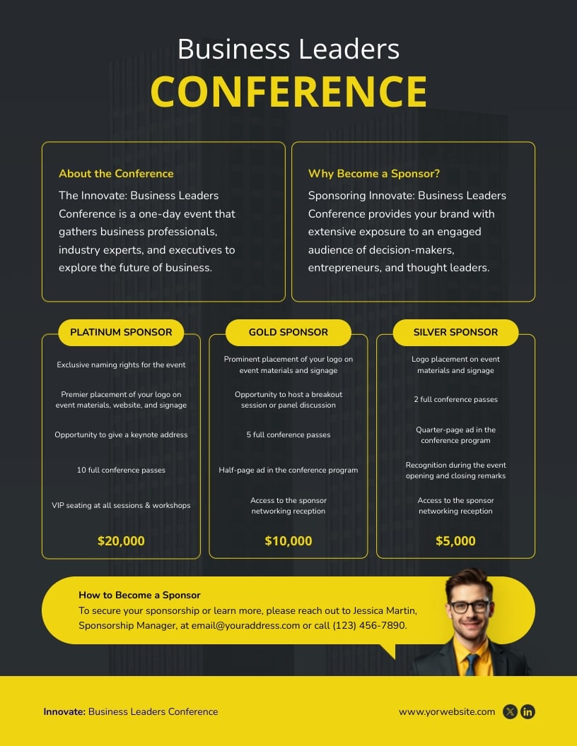 Event Sponsorship One Pager Template