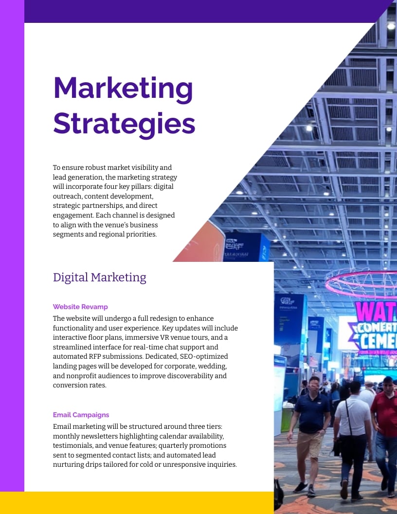 Event Venue Marketing Plan Template - Slide 6 Event Venue Marketing Plan Template - Slide 6
