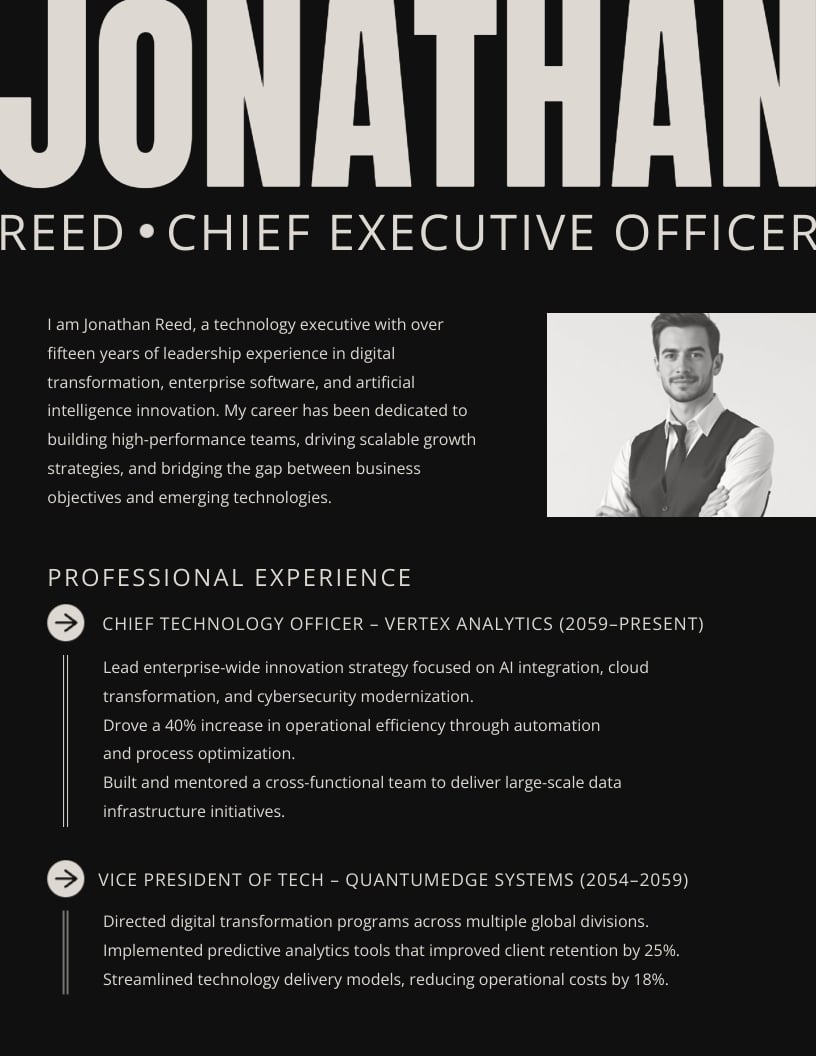 Executive Bio Template