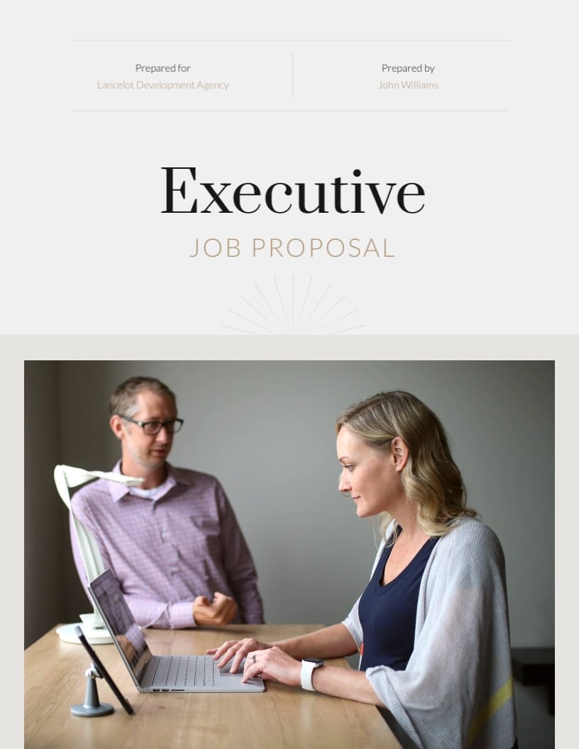 Executive Job Proposal Template