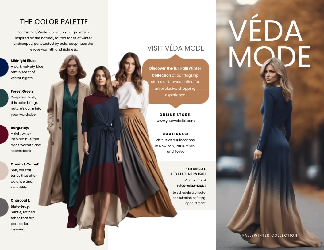 Fall Fashion Brochure Template