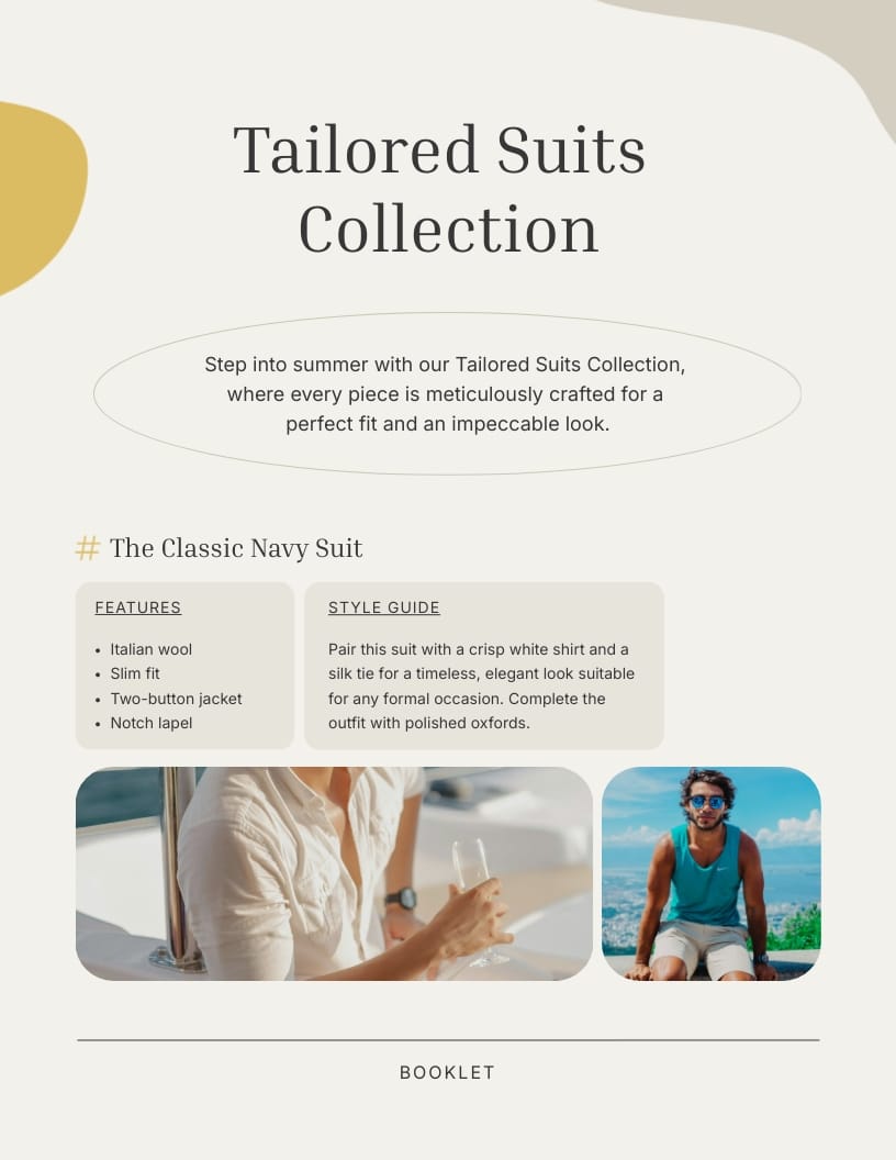 Fashion Lookbook Booklet Template - Slide 4 Fashion Lookbook Booklet Template - Slide 4