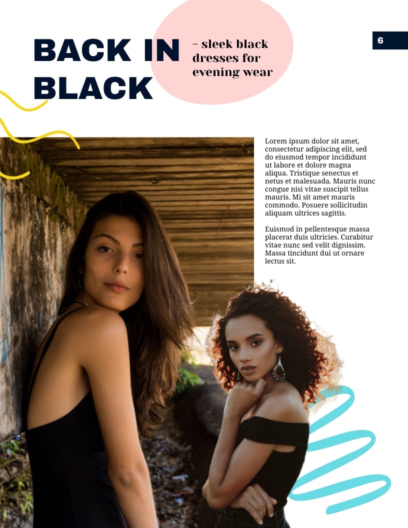 Fashion Magazine Template - Slide 6 Fashion Magazine Template - Slide 6