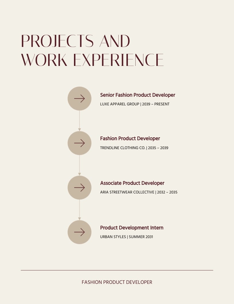 Fashion Product Developer Portfolio Template - Slide 5 Fashion Product Developer Portfolio Template - Slide 5