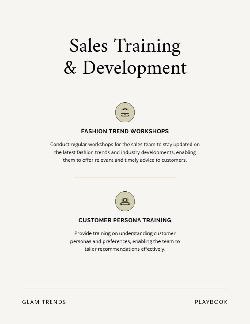 Fashion Sales Playbook Template - Slide 9 Fashion Sales Playbook Template - Slide 9